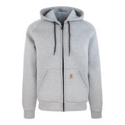 Grijze Hooded Jack Waterdicht Zacht Katoen Carhartt Wip , Gray , Heren