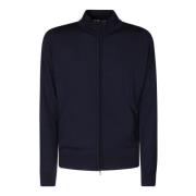 Luxe Merinowol Volledige Rits Jas John Smedley , Black , Heren