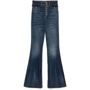 Blauwe Flared Denim Jeans Versace Jeans Couture , Blue , Dames