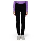 Zwarte Effen Rits Jeans Vrouwen Street One , Black , Dames