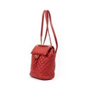 Pre-owned Leather backpacks Chanel Vintage , Red , Dames