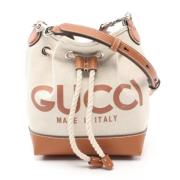 Pre-owned Leather shoulder-bags Gucci Vintage , Beige , Dames