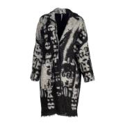 Zwart & Wit Jacquard Jas Liviana Conti , Black , Dames