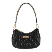 Geëmbosseerde Hobo Tas in Zwart Elisabetta Franchi , Black , Dames