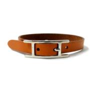 Pre-owned Leather bracelets Hermès Vintage , Brown , Dames