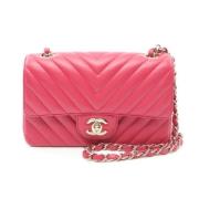 Pre-owned Leather shoulder-bags Chanel Vintage , Pink , Dames