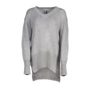 Paillettenversierde V-halssweater in grijs Liviana Conti , Gray , Dame...