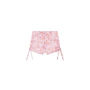 Hoge taille bedrukte katoenen shorts met zijknopen Isabel Marant , Pin...