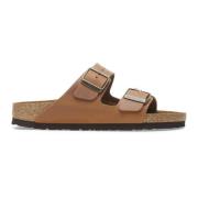 Geolied leren damessandaal Birkenstock , Brown , Dames