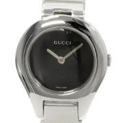 Pre-owned Stainless Steel watches Gucci Vintage , Black , Dames