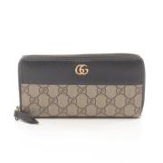 Pre-owned Leather wallets Gucci Vintage , Beige , Dames