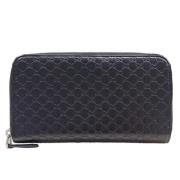 Pre-owned Leather wallets Gucci Vintage , Black , Dames