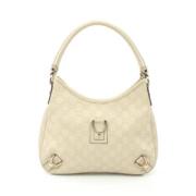 Pre-owned Leather shoulder-bags Gucci Vintage , White , Dames