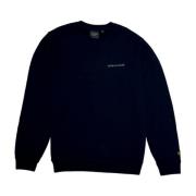 Geborduurde Crew Neck Sweater Zwart Lyle & Scott , Black , Heren