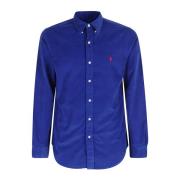 Fluwelen Geribbeld Slim FIT Hemd Ralph Lauren , Blue , Heren