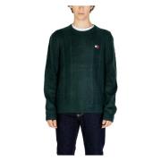 Groene Lange Mouw Gebreide Herfst/Winter Tommy Jeans , Green , Heren