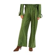 Gestructureerde vloeibare broek Alma EN Pena , Green , Dames