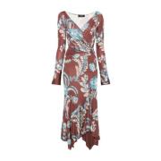 Bloemenblad Print Jurk Etro , Multicolor , Dames