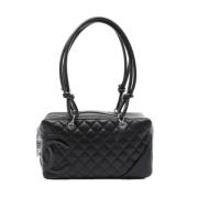 Pre-owned Leather shoulder-bags Chanel Vintage , Black , Dames