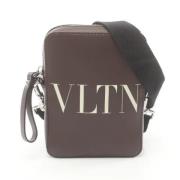 Pre-owned Leather shoulder-bags Valentino Vintage , Brown , Heren