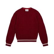 Kids -Burgundy solid color crew neck sweater Iceberg , Red , Heren