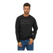 Herenkatoenen sweatshirt met logo Harmont & Blaine , Black , Heren