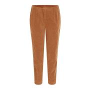 Fluwelen broek met elastische tailleband Masai , Brown , Dames