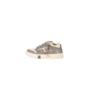 Leren Sneakers met Nylon Inzetstukken Represent , Beige , Heren