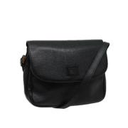 Pre-owned Leather shoulder-bags Burberry Vintage , Black , Dames