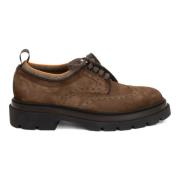 Bruine platte schoenen Elegant Stijl Santoni , Brown , Heren