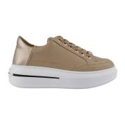 Stijlvolle Camel Sneakers voor Mannen Alexander Smith , Brown , Dames