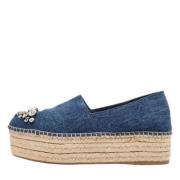 Pre-owned Denim espadrilles Miu Miu Pre-owned , Blue , Dames