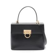 Pre-owned Leather handbags Salvatore Ferragamo Pre-owned , Black , Dam...