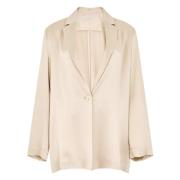 Beige Satin Weave Jas Antonelli Firenze , Beige , Dames