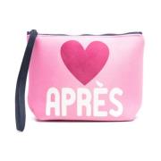 Roze Hart Logo Clutch Tas MC2 Saint Barth , Pink , Dames