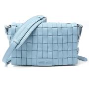 Pre-owned Leather shoulder-bags Miu Miu Pre-owned , Blue , Dames