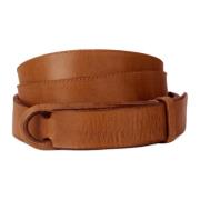 Bruin Leren Riem Geen Gesp Orciani , Brown , Unisex