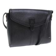 Pre-owned Leather shoulder-bags Burberry Vintage , Black , Dames