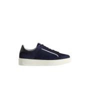 Suède Court Sneakers met Swallow Tail Woolrich , Blue , Heren