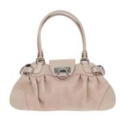 Pre-owned Leather handbags Salvatore Ferragamo Pre-owned , Beige , Dam...