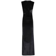 Fluwelen Hotfix Jurk Amen , Black , Dames