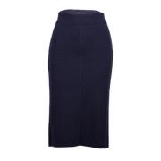 Pre-owned Wool bottoms Yves Saint Laurent Vintage , Blue , Dames