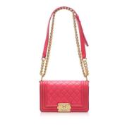 Pre-owned Leather chanel-bags Chanel Vintage , Pink , Dames