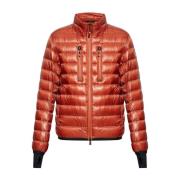 Gewatteerde Gewatteerde Jas met Appliqué Logo Moncler , Orange , Heren