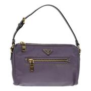 Pre-owned Leather handbags Prada Vintage , Purple , Dames