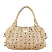 Pre-owned Leather handbags MCM Pre-owned , Beige , Dames