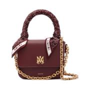 Micro Tote Bag in Bordeaux Leer Amiri , Red , Dames