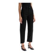 Broek met gedraaide naden Lemaire , Black , Dames