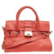 Pre-owned Leather handbags Jimmy Choo Pre-owned , Red , Dames