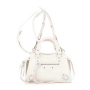 Pre-owned Leather handbags Balenciaga Vintage , White , Dames